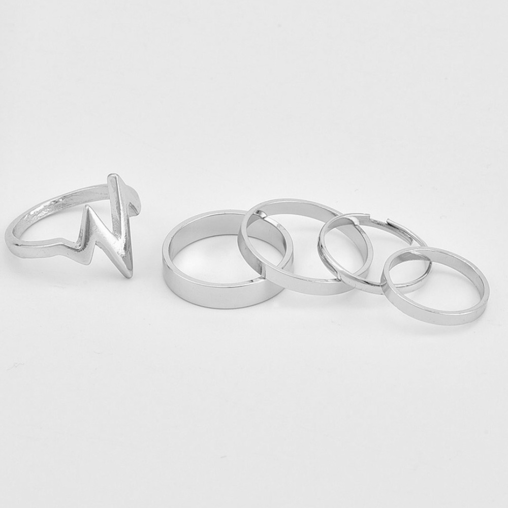 Sterling Silver Heart Beat Ring Bundle - image 2